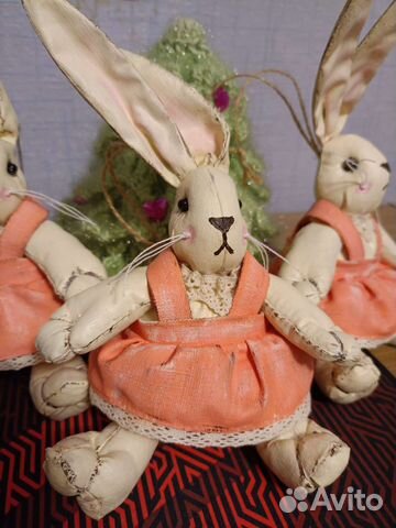 Интерьерный зайчик ручной работы