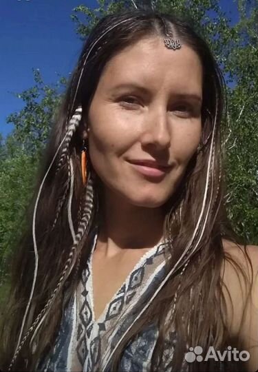 Перья Наращивание перьев, блестящих нитей в волосы