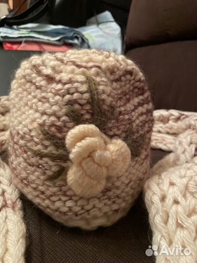 Шапка с шарфом