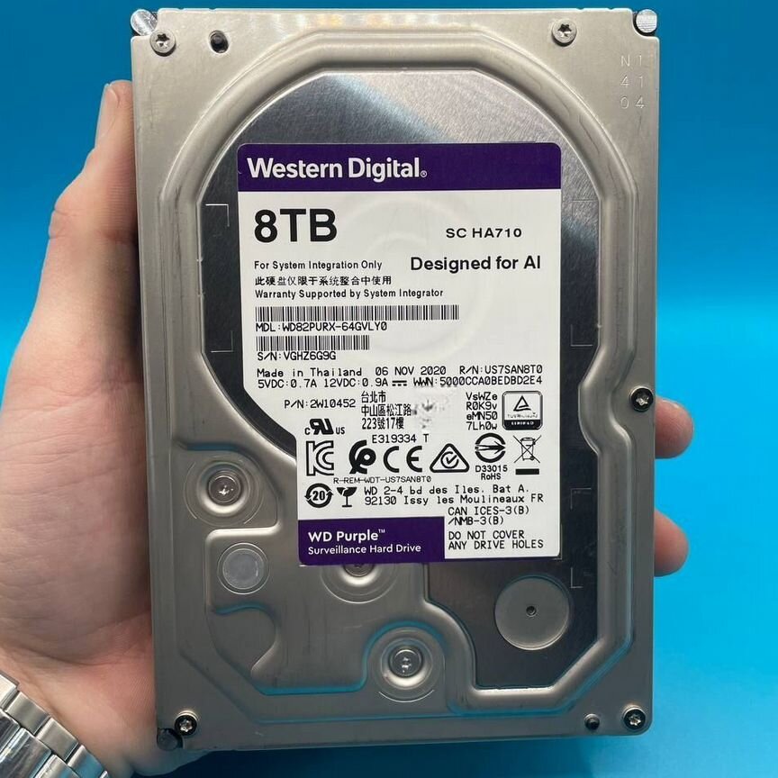 [WD82PURX] Жесткий Диск 8 Тб Wd Purple