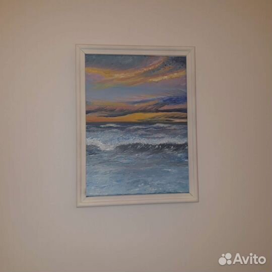 Картина маслом на холсте пейзаж море