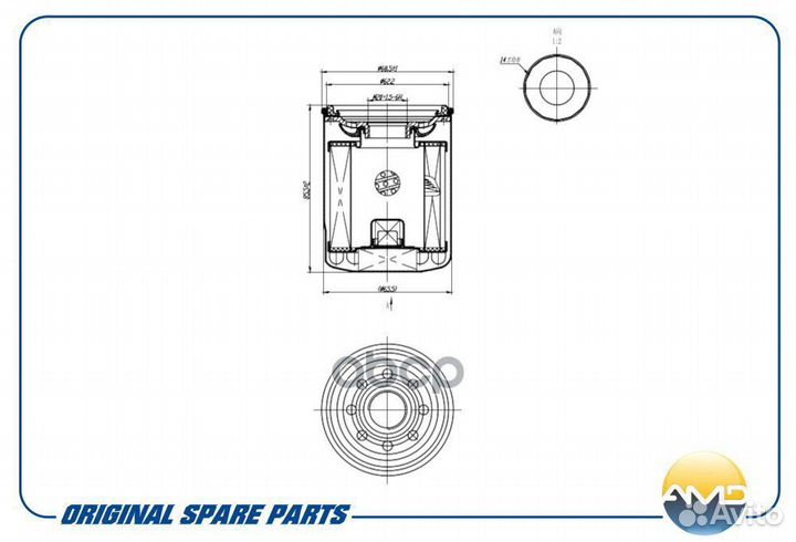 Фильтр масляный 15208-AA160/amdfl234 amdfl234 AMD