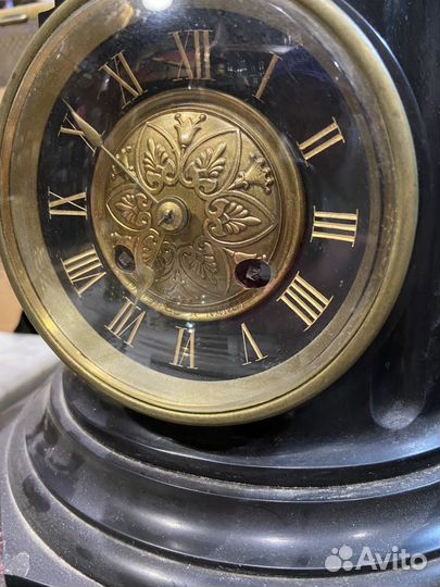 Антикварные часы, лампа, 19 век, Римский Легионер