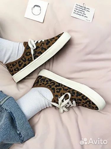 Кеды vans leopard