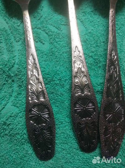 Столовые ложки СССР с чернением