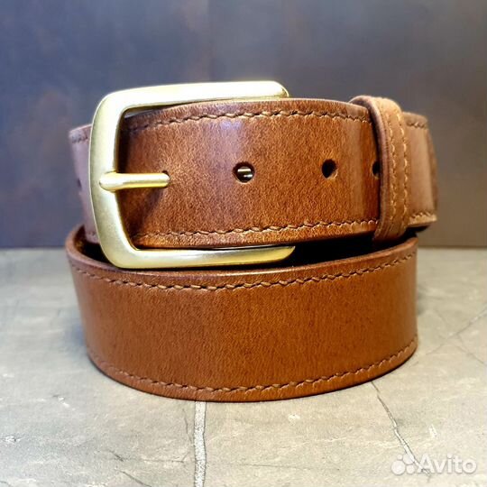 Мужской кожаный ремень ручной работы