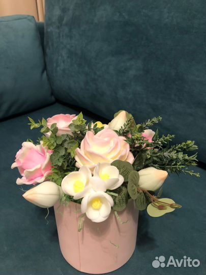 Букет из мыльных роз