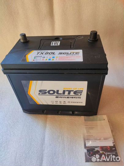 Аккумулятор: solite 12 B 80 A-4 640A