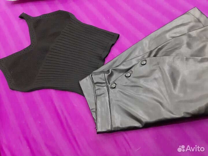 Одежда 46р шорты кожаные топы турция чулки