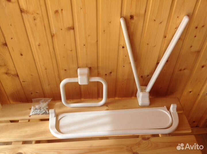 Новый набор, полка, вешалки для полотенец