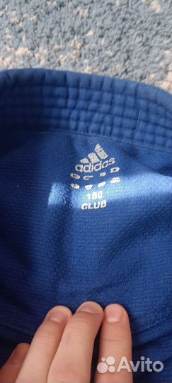 Кимоно для дзюдо синее adidas 180см