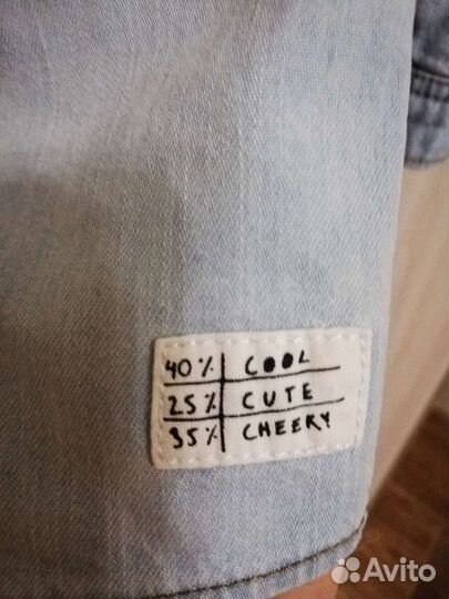 Рубашка джинсовая h&m