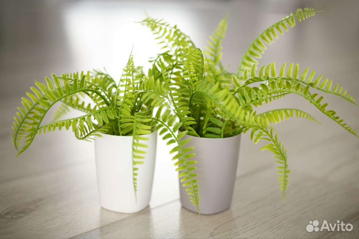 Искусственная зелень, осока, трава, цветы в кашпо