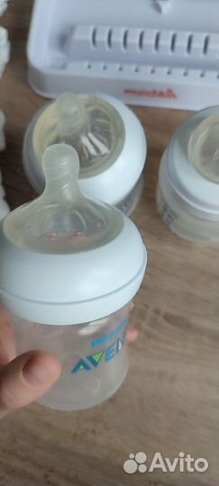Бутылочки Avent,сушка для бутылок, Huggies 0 и 2