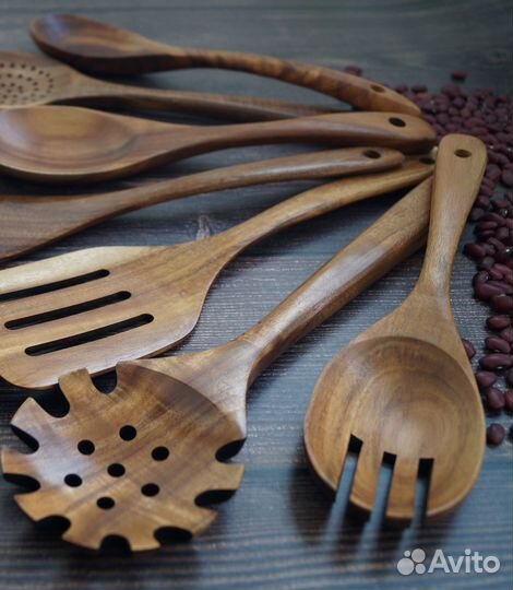 Набор кухонных принадлежностей из дерева 8 предм