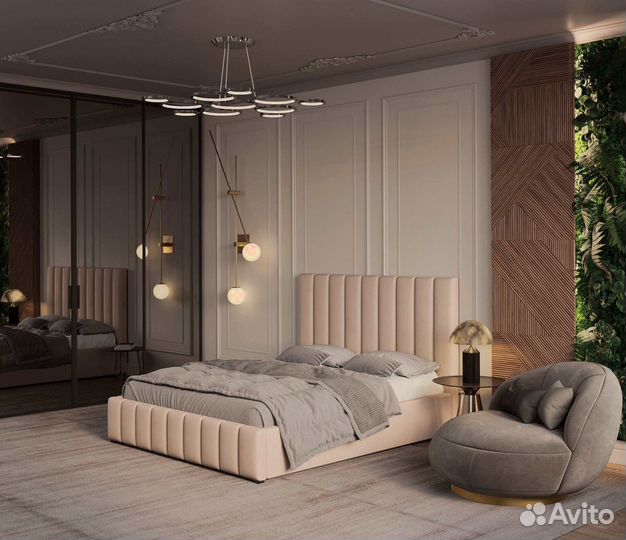 Кровать взрослая с ящиком для белья