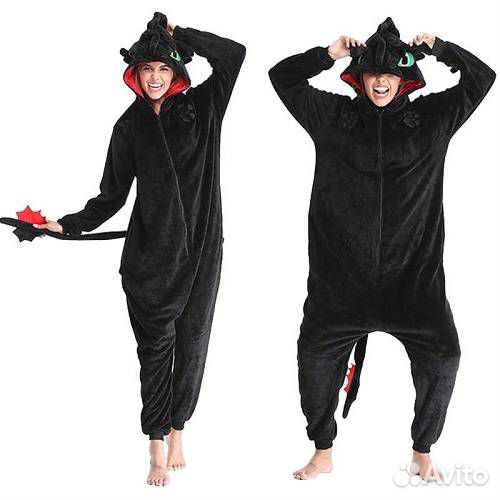 Кигуруми Пижама беззубик XL (175-185см)