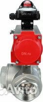Кран шаровой DN.ru BV3232P(4pc) -SP-3WL-T-ISO-H Ду100 Ру63 стандартнопроходной трехходовой L-тип, не