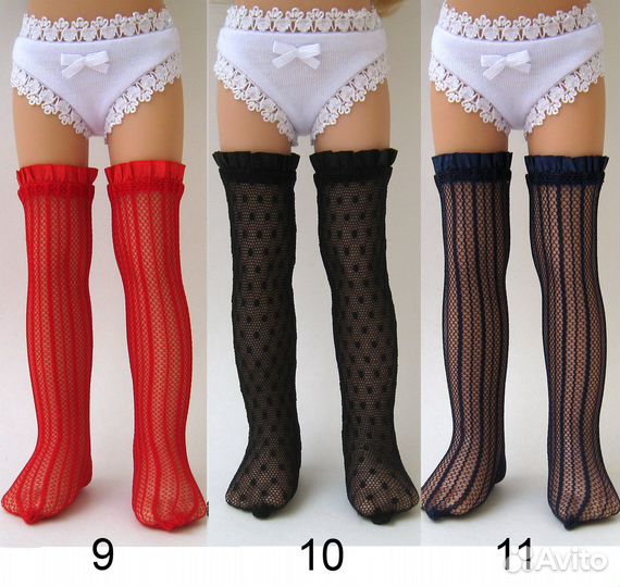 Чулки для куклы Паола Рейна разные цвета