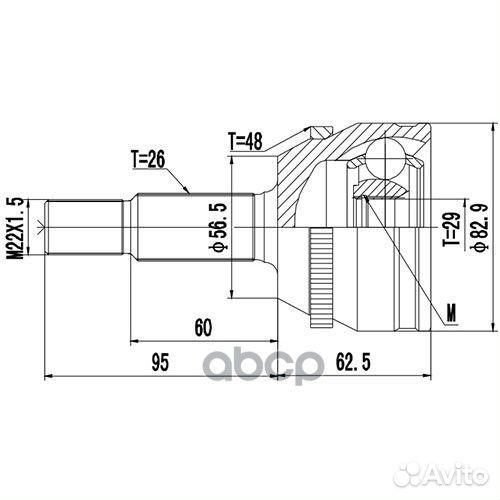 Шрус наружный зад Z87072R Zikmar