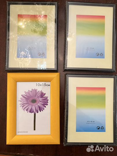 Рамки чёрные для фото 3 шт новые