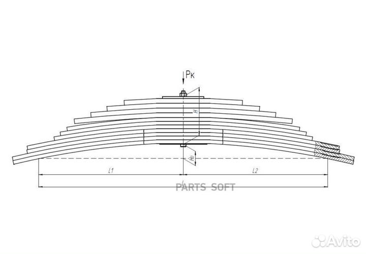 Springer 1001811MN-2912012 Рессора задняя 1001811MN-2912012
