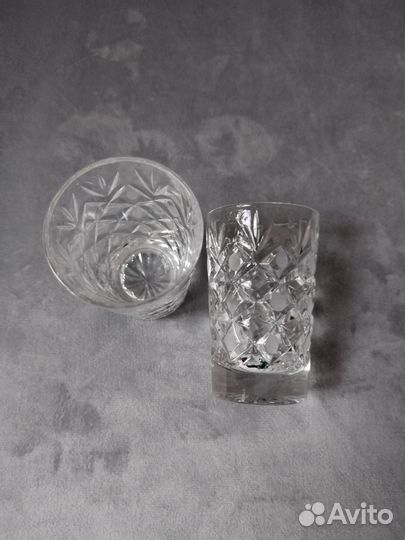 Хрустальные рюмки 2 шт