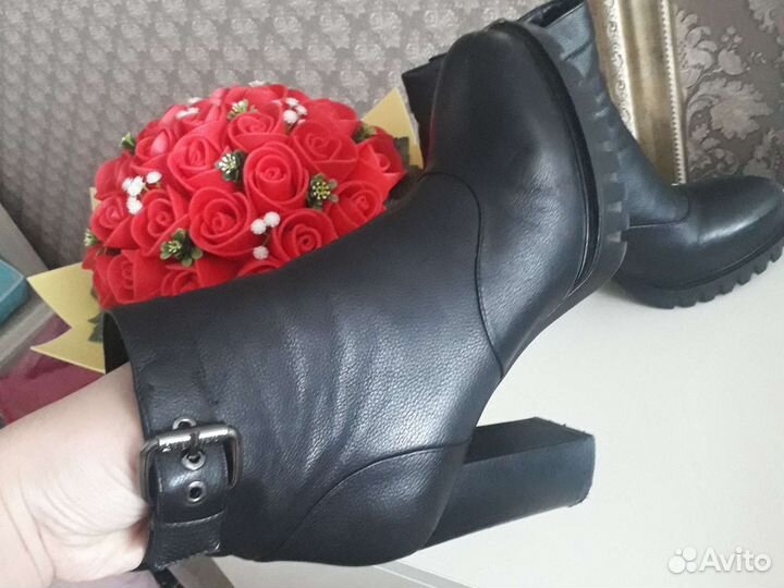 Ботильоны кожаные