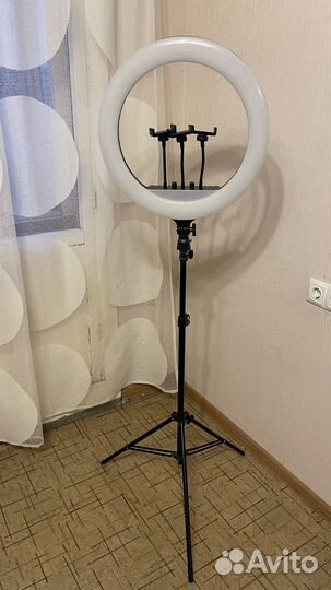 Кольцевая лампа 45 см со штативом