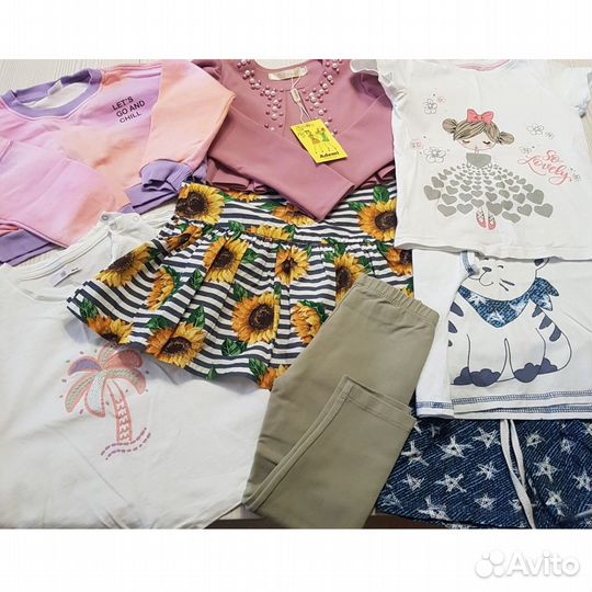 Вещи пакетом, одежда для девочки 98-104, лето