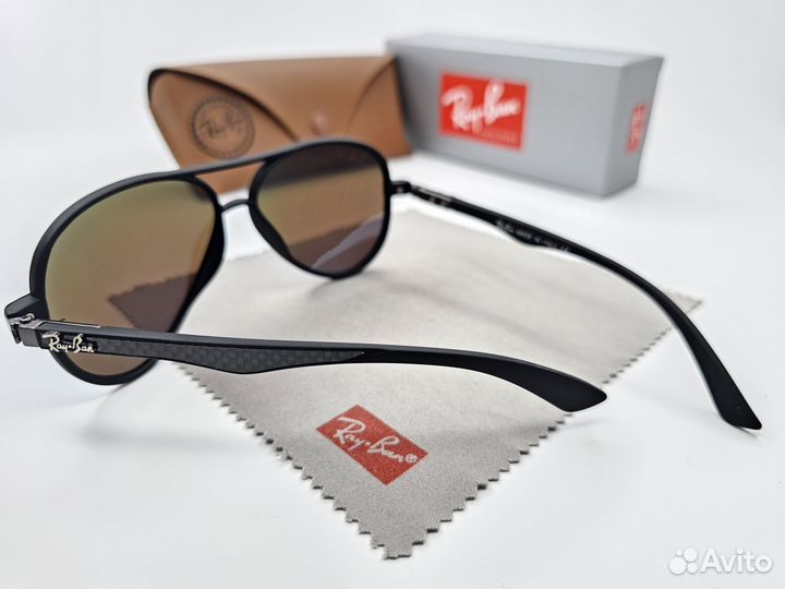 Очки Ray Ban Cats Carbon Polarized Blue Mirror