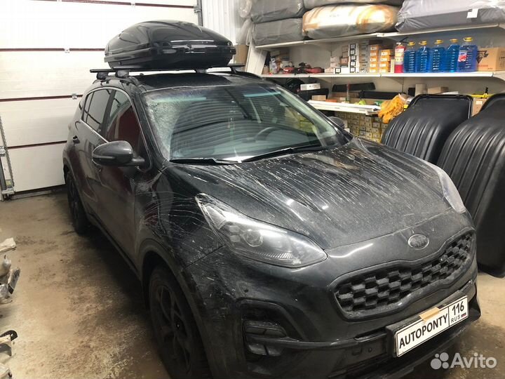 Багажник на крышу черные поперечины аэро крыло