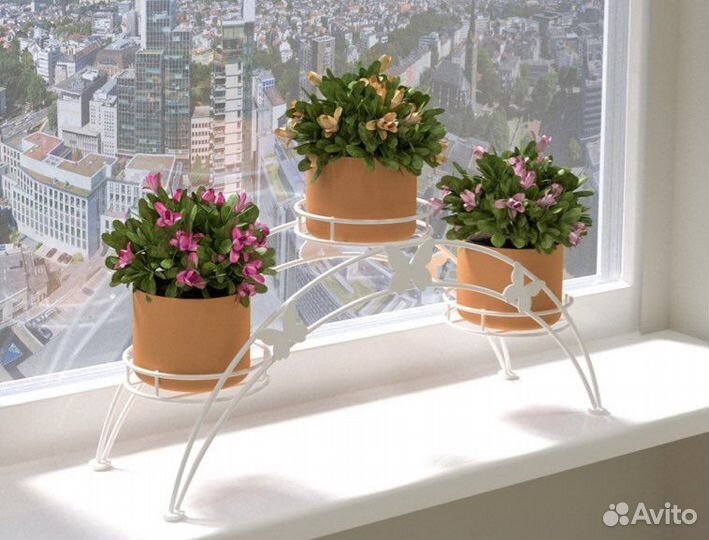 Подставка стойка для цветов металлическая