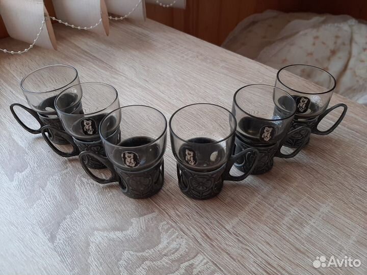 Набор стаканов с логотипом олимпиады-80