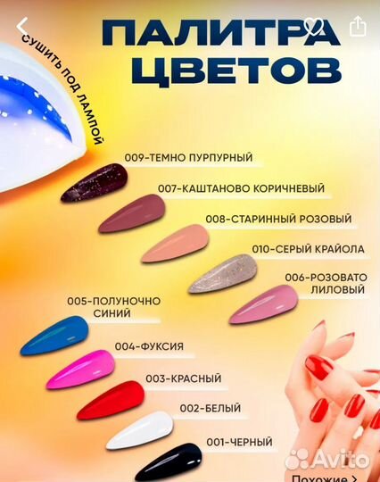 Гель лак для ногтей набор