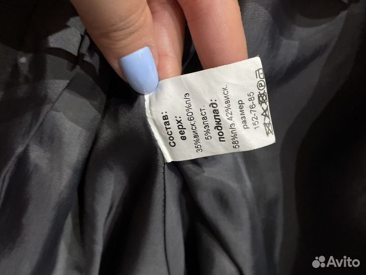 Пиджак серый,р-р152,блузка в подарок