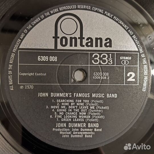 John Dummer's Famous Music Band - Same 1970 UK Fon