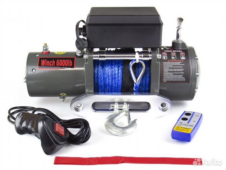 Лебедка Electric Winch 6000 lbs 12V на синтетике