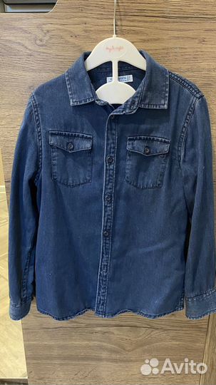 Джинсовая рубашка для мальчика р.116