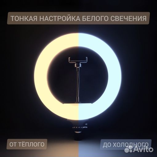 Профессиональная кольцевая лампа 45см ZB-F348