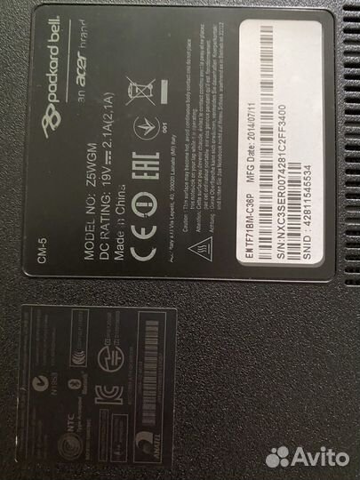 Ноутбук packard bell