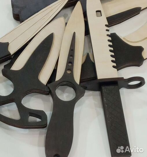 Ножи Игрушечные из эко-фанеры 7 штук