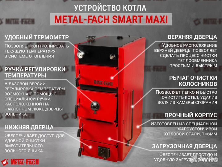 Котел на брикетах maxi 20 кВт