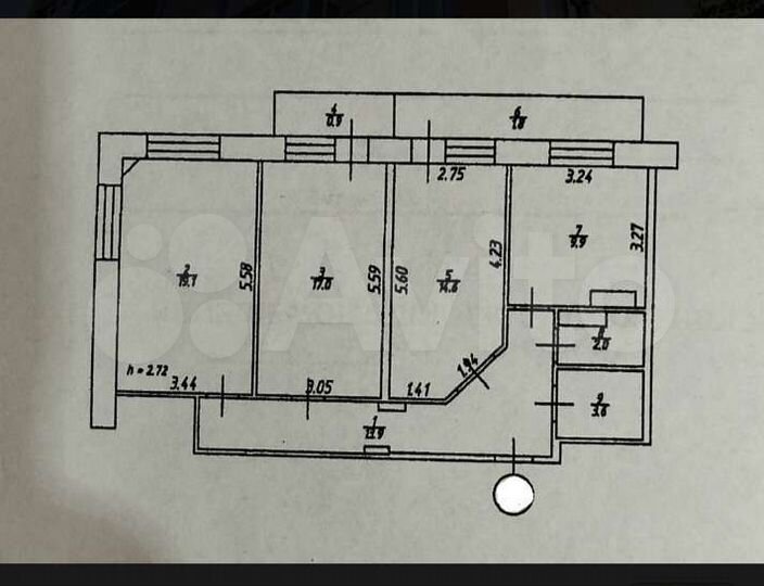 3-к. квартира, 80,1 м², 7/13 эт.