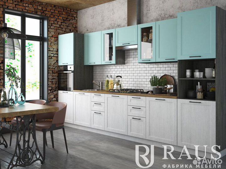 Кухонный гарнитур Квадро мдф Синхропоры скай