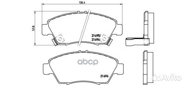 Колодки тормозные дисковые перед P28023 Brembo
