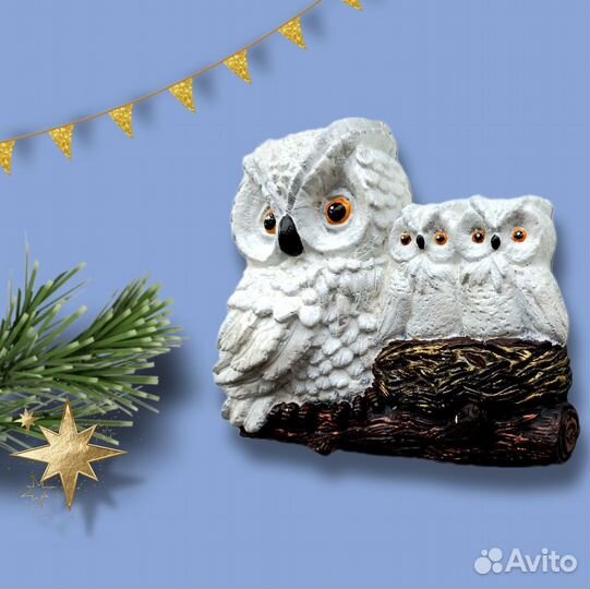 Совы новогодние. Панно. Авторская работа