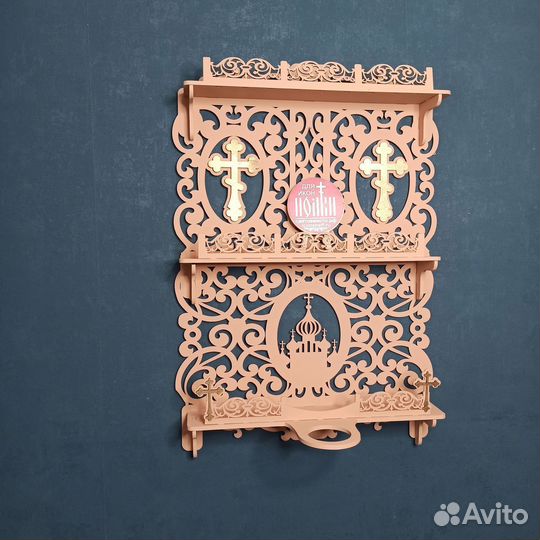 Полка для икон Иконостас Модель 76 Красный угол 1