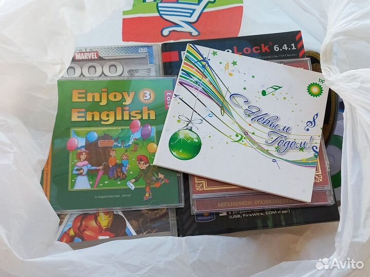 Cd dvd диски мешком