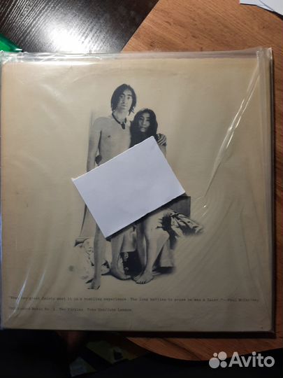 John Lennon TWO virgins 1968 apple records USA T-5